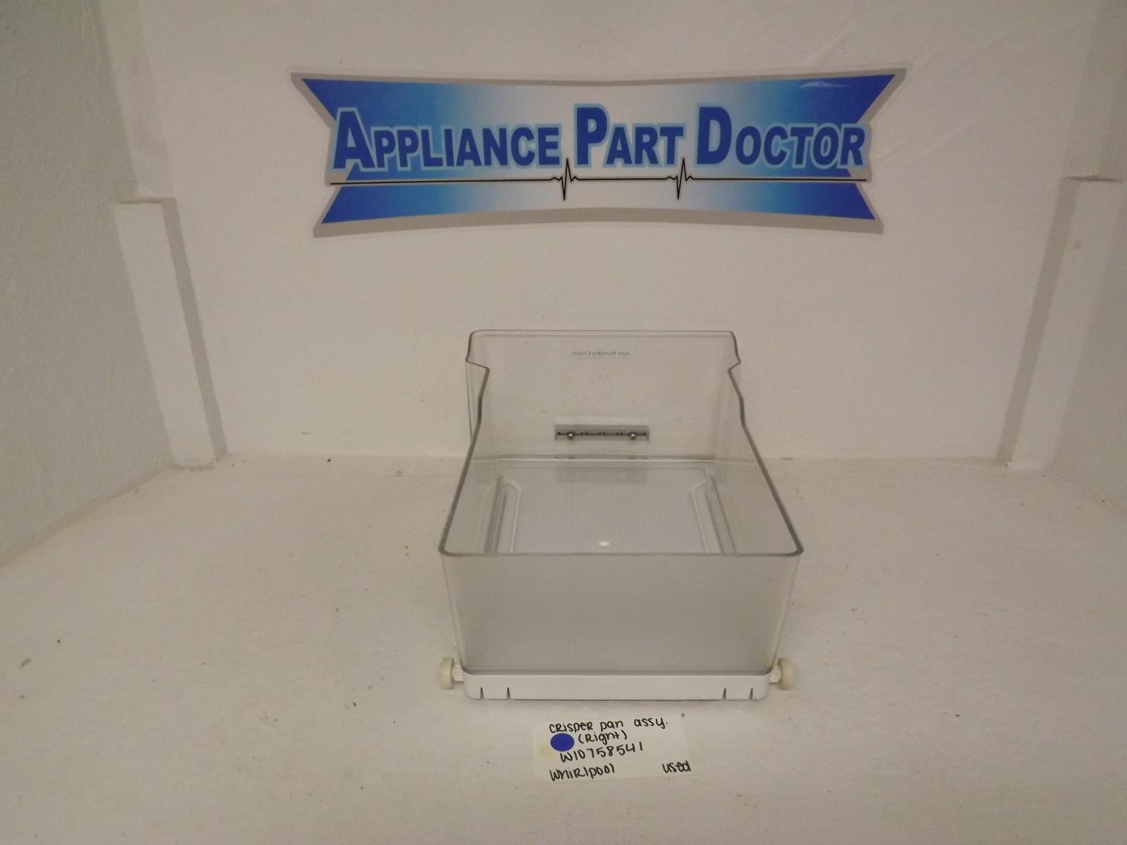 Whirlpool Refrigerator W10758541 Crisper Pan Assembly (Right) Used Whirlpool Refrigerator W10758541 Crisper Pan Assembly (Right) Used